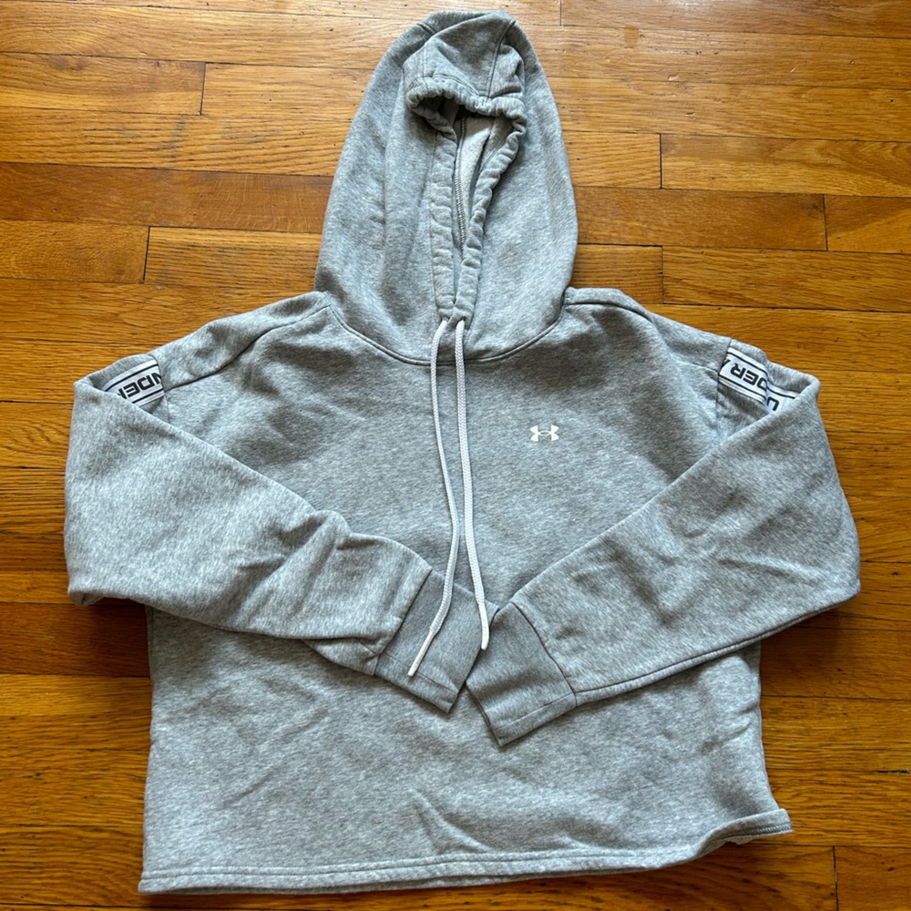 Women’s grey under armour crop hoodie